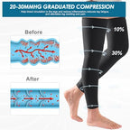 Compression Stockings for Women & Men, 20-30 mmhg Support Hoses,Medical Graduated Thigh High Compression Socks for Circulation Varicose Vein Swollen legs Travel Flight Pregnant