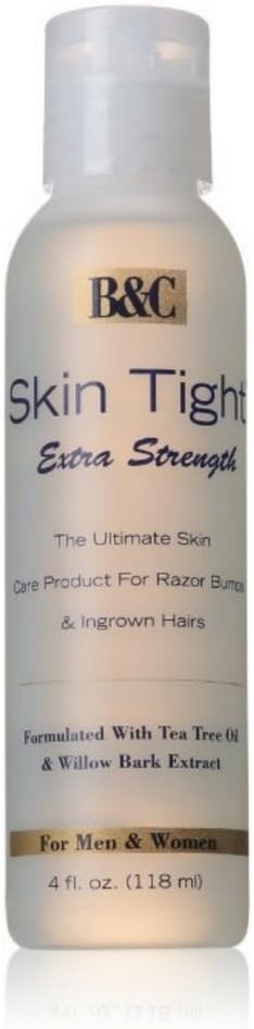 Skin Tight 4 Ounce Extra Strength For Razor Bumps & Ingrown Hair (118ml) (Pack of 2)