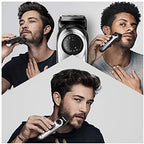 Braun Beard Trimmer Hair Clippers for Men, Cordless & Rechargeable, Mini Foil Shaver with Gillette ProGlide Razor, Black/Silver, 6 Piece Set