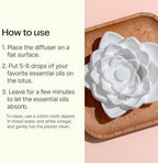 Plant Therapy Passive Lotus Flower Aromatherapy Diffuser - A Chic and Natural Home, Office, and Travel Essential Oil Diffuser