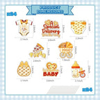 24Pcs Pizza Baby Shower Cupcake Toppers - Glitter Special Delivery Pizza Baby Shower Party Decorations for Birthday Cake Décor