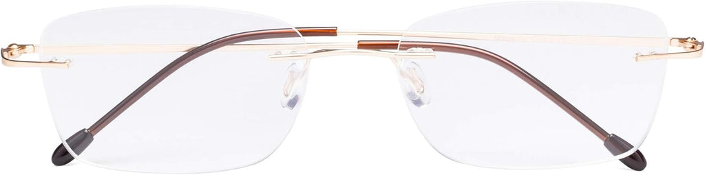 CessBlu Rimless Reading Glasses Design Readers for Women Men