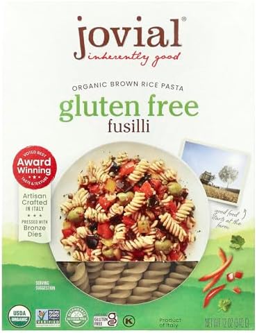 JOVIAL Organic Brown Rice Fusilli Pasta, 12 OZ