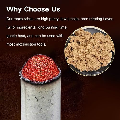 OSPNIEEK Pure Moxa Rolls, 10 Rolls Handmade Mild Moxibustion Mugwort Sticks, Natural Moxa Cones for Waist Neck Knee Back Acupoint Care, Ai Jiu 艾草条 艾灸
