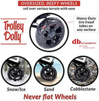 dbest products Trolley Dolly Black Foldable Shopping cart for Groceries with Wheels and Removable Bag and Rolling Personal Handtruck Standard