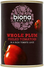 Biona Organic Whole Plum Peeled Tomatoes (400g) - Pack of 2