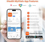 iHealth Push Wrist Blood Pressure Monitor, Bluetooth Smart BP Machine with App, Clinically Validated, Large Digital Display & Travel Case, High Accuracy for Home Use, Cuff Fits 5.5"-7.75"