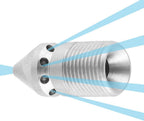 Stainless Steel SS304 Drain Cleaning Nozzle Pressure Washer Sewer Jetter Nozzle 3/8" Male Thread Pressure Sewer Jet Cleaning Water Pipe Drain Jetter Nozzle - 250 Bar