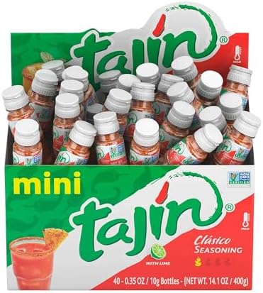 Tajin Clásico Chile Lime Seasoning Mini Display 0.35 oz, 40 Mini Bottles (Pack of 1)
