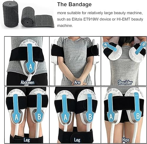 Elastic Belly Band & Body Wrap Set (2 Pack) - 4.93 Inch Wide, High-Density Stretch for Body Slimming, Fitness, Support | Fits Elitzia ETMW919W & More