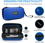 24h Insulin Cooler Travel Case - TSA Approved Medication Diabetic Cooler for Travel with Thermometer Temperature Display Refrigerated Medicine Organizer Bag with 2 Ice Pack