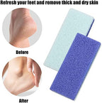 VOCOSTE 4 Pcs Foot Care Exfoliating Scrub Stone, Double Sided Fine and Coarse Pumice Stone, Foot File, Blue