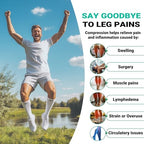 Zeta Wear Plus Size Knee-High Compression Socks Closed Toe 15-19 mmHg Support for Men & Women Wide Calves, Swelling, Varicose Veins, Travel