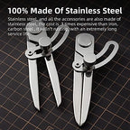 WUTA Wing Divider High Polished 304 Stainless Steel Adjustable Spacing Compass Wing Divider Scriber Leather Regulation Tools Edge Creaser DIY for Woodworking Leather Marking