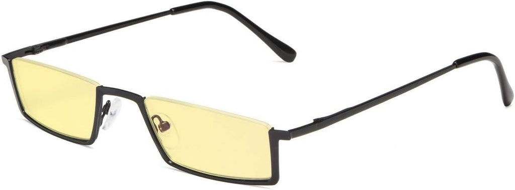 Eyekepper Blue Light Blocking Reading Glasses Half-Rim Computer Readers Eyeglasses-Yellow Tinted Lens Reading Glasses (Black, +1.25)
