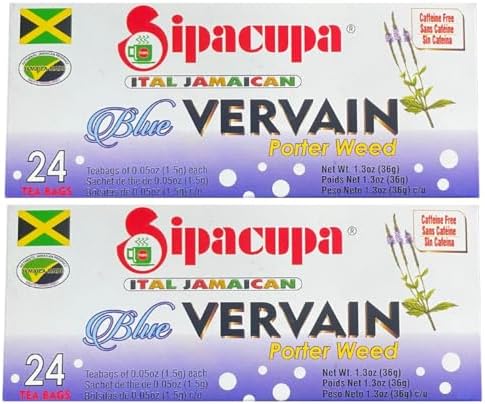 Sipacupa Blue Vervain Tea Bags - 2pk Herbal Tea for Relaxation and Wellness - Calming Herbal Blend - Enjoy Hot or Iced