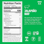 Chomps Grass-Fed and Finished Jalapeño Beef Jerky Snack Sticks 24-Pack - Keto, Paleo, Whole30, 10g Lean Meat Protein, Gluten-Free, Zero Sugar Food, Non-GMO