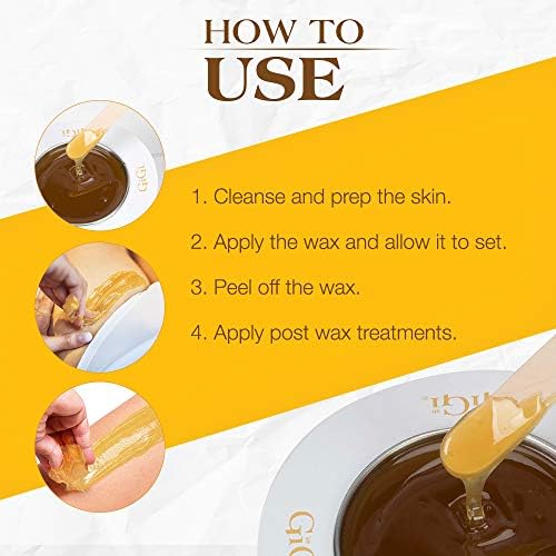 GiGi Brazilian Body Hard Wax for Hair Removal, Non-Strip for Coarse Hair, Ideal for Bikini, Face & Sensitive Areas, 14 oz, 1 Pack