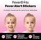 (Hearts 18 Count) Fever Alert for Kids & Adults – Turns Pink at 99°F Giving Visual cue of Elevated Temperature– Easier to Read Than Fever Strips for Forehead.