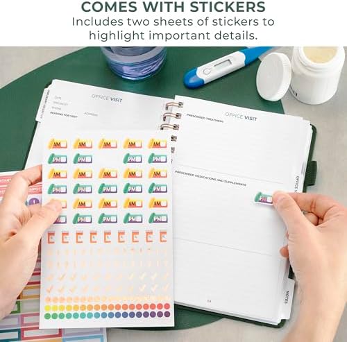 Clever Fox Personal Health Record Keeper – Medical Care Planner – Wellness & Medication Tracker Journal for Patients – Organizer Notebook, Daily Tracking Log Book & Appointment Diary (Forest Green)