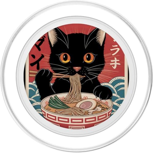 Cat Ramen Japanese Funny Kawaii Cat Graphic Mens Gifts Anime PopSockets PopGrip for MagSafe