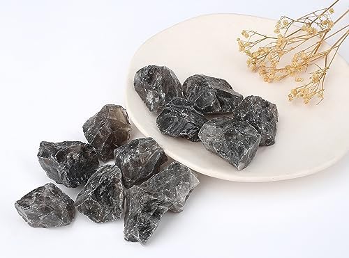 MAIBAOTA Smoky Quartz Crystal Stones 1" Natural Raw Crystals Bulk Rough Gemstones Rocks for Tumbling Polishing Cutting Decorative Stone