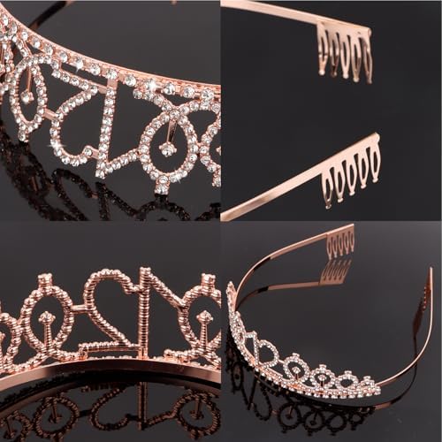 CIEHER 12th Birthday Crown + 12th Birthday Sash + Pearl Pin Set, It's My 12th Birthday Sash, 12 Birthday Tiara, 12th Birthday Decorations for Girls, 12th Birthday Gifts