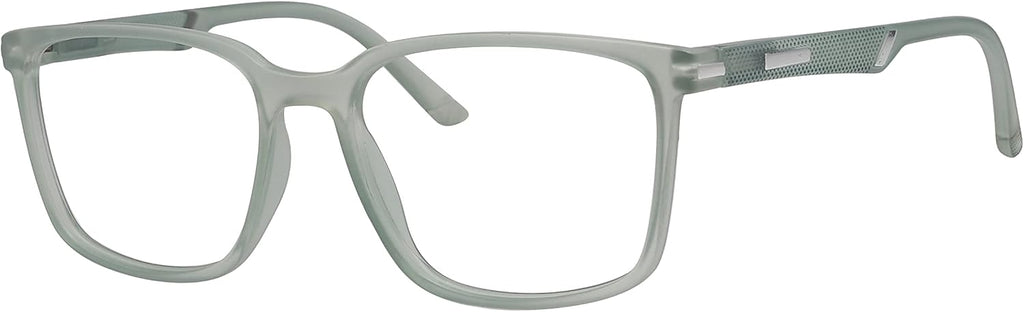Eyekepper Reading Glasses Large Frame Square Readers Spring Hinges Men Women Blue +1.25