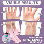 TEAWOO 4 Pairs Silicone Socks Gloves Set for Dry Cracked Feet and Hands, Silicone Foot Socks for Women, Moisturizing Feet