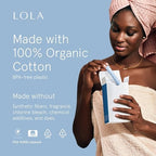 LOLA Light Organic Cotton Tampons, 32 Count - Light Non-Toxic Tampons, Period Feminine Hygiene Products, HSA FSA Approved Products Feminine Care