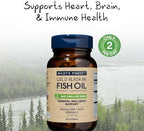 Wiley's Finest Wild Alaskan Fish Oil Easy Swallow Minis - Omega-3 Fish Oil Supplement for Adults and Kids - Double-Strength 630mg EPA and DHA Natural Supplement - 120 Mini Softgels (60 Servings)