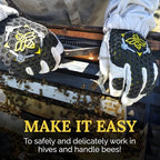 Premium Beekeeping Goatskin Gloves w/Highest Patented Ventilation & Dexterity - Beekeping Supplies