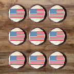 50 Edible American Flag Cupcake Toppers, Mini USA Flag Cake Decorations, Stars And Stripes Decorations, Olympics Party Decorations, World Flags, 4th Of July Patriotic Independence Memorial Veterans