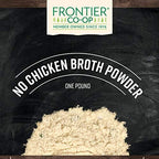 Frontier Co-op Vegetarian Broth Powder, 1lb - Vegan, No-Chicken, Veggie Alternative to Bouillon Powder - Bulk Bag, Shaker Refill, Restaurant Supply