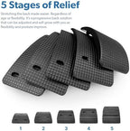 (Grey), Adjustable Lower & Upper Back Stretcher For Lumbar Support Spine Alignment & Back Pain Relief By Renowned Kinesiologist Dr. Sinett