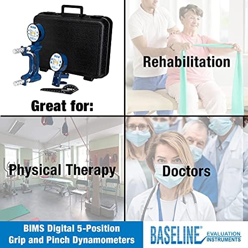 Baseline BIMS Digital 5-Position Grip and Pinch Dynamometer Set
