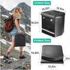 2026 Upgraded XL Portable Toilet for Adults,Tall Camping Toilet with Lid and Convenient Carry Bag, Portable Potty for Camping, Hiking, Car Travel,Truck, RV, Boating, Road Trips, Beach (Black, 16.5''H)
