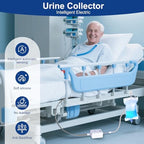 Electric Male Urine Collector Portable Wearable Urinal Device with Silicone Cup USB Rechargeable Pump for Elderly and Outdoor Use