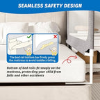 3-Piece Queen Size Bed Rails for Toddlers, with Headboard Rod -Height Adjustable Baby' Safety Bed Rails Guard for Queen Size Bed(3Pack 78.7"x78.7"x59"-Gray)
