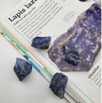 3-5Pcs Lapis Lazuli Natural Raw Crystals Rough Stones Rocks for Tumbling Polishing Cabbing Gemstones Crystals and Healing Stones for Wicca Reiki,Fountian Rocks for Decorations (Lapis Lazuli)