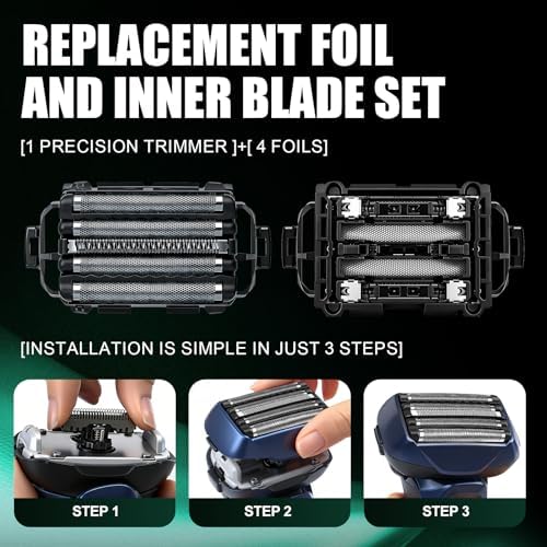 Replacement Inner Blades & Outer Foils WES9032P Compatible with Panasonic ARC5 shavers ES-LV97-K, ES-LV67-K, ES-LV95-S, ES-LV65-S (1pack)