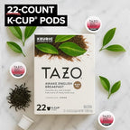 TAZO Awake English Breakfast Tea K-Cups, Bold Traditional Breakfast-Style Black Tea for Health and Wellness, 22 Pods