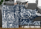 Huglanket Farmer Gifts for Men, Flannel Blanket, Personalized Farmer Gift for Fathers Day, Birthday, Thanksgivings Day, Christmas - Size 50" x 65" - I Don't Snore