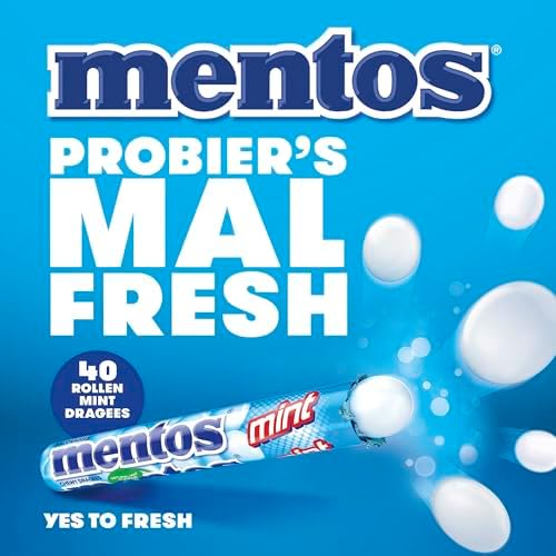 Mentos Mint Chewy Dragees 38 g (Pack of 40)