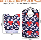 3 Pcs Adult Bibs For Women With Crumb Catcher, Reusable Waterproof Large Bibs For Adult, Clothing Protector For Eating,Washable Feeding Bib For Women Elderly Senior