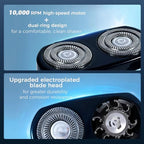 Mini Portable Electric Shaver for Men Double Head Travel Razor USB-C Rechargeable 2 Pack Black Travel Shaver for Men Dry Shave Detachable Head Washable Razor Easy Cleaning Send to Parents Boyfriend