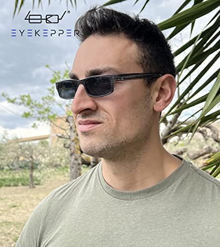 Eyekepper Spring Hinge Striped Reading Glasses (3 Pairs) Men Sunshine Readers Grey Lens +1.0