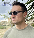 Eyekepper Spring Hinge Striped Reading Glasses (3 Pairs) Men Sunshine Readers Grey Lens +1.5
