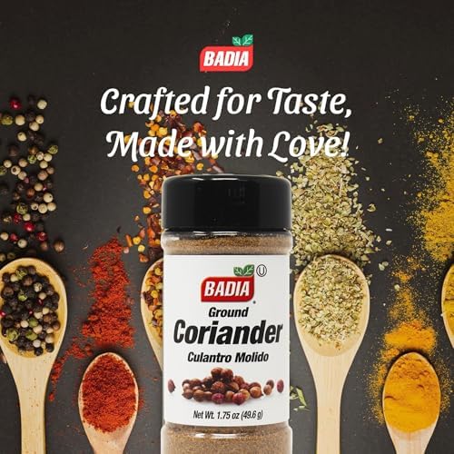 Badia Ground Coriander, 1.75 oz – Premium Culantro Spice, Bright, Citrusy & Slightly Peppery Flavor