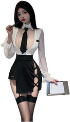 Women's sexy office secretary cosplay maid outfit Japanese naughty cute teacher outfit lingerie